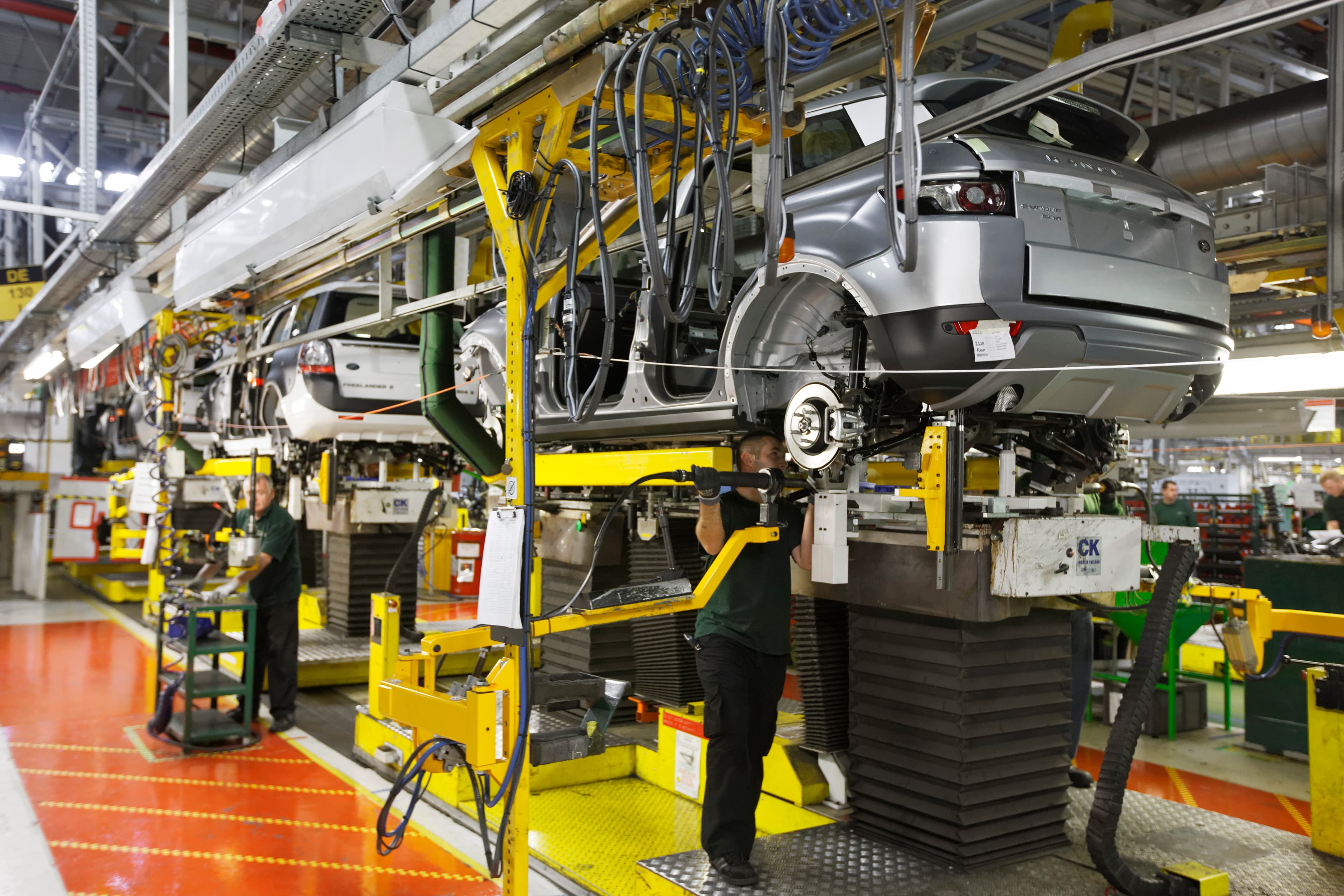 Vehicle assembly at Jaguar Land Rover’s Halewood manufacturing facility